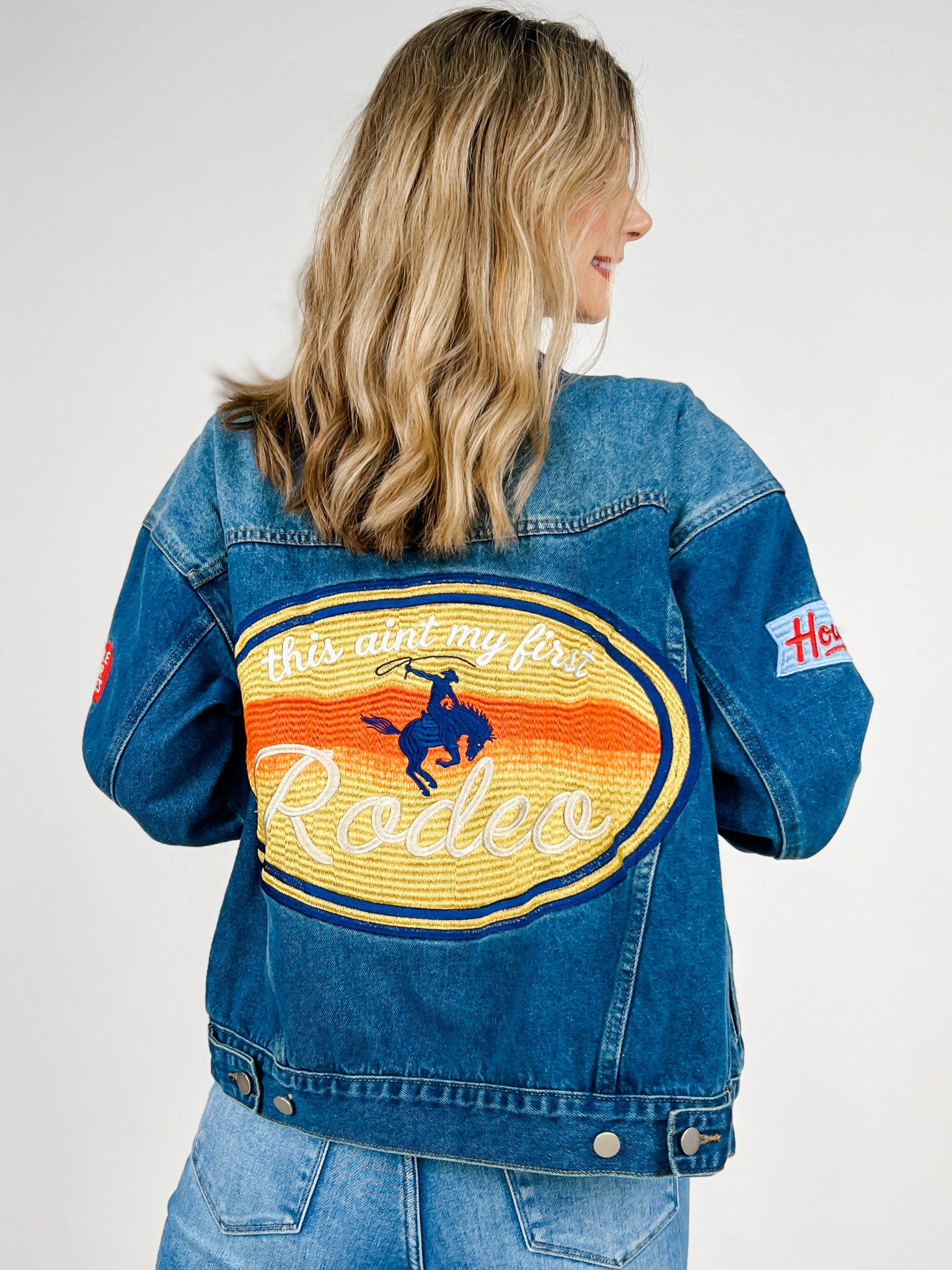 Embroidered Western Denim Trucker Jacket