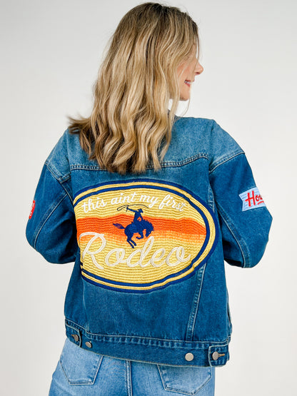 Embroidered Western Denim Trucker Jacket