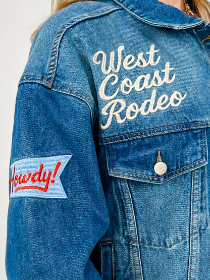 Embroidered Western Denim Trucker Jacket