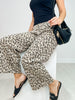 High Waist Wide Leg Leopard Pants