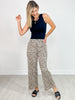 High Waist Wide Leg Leopard Pants