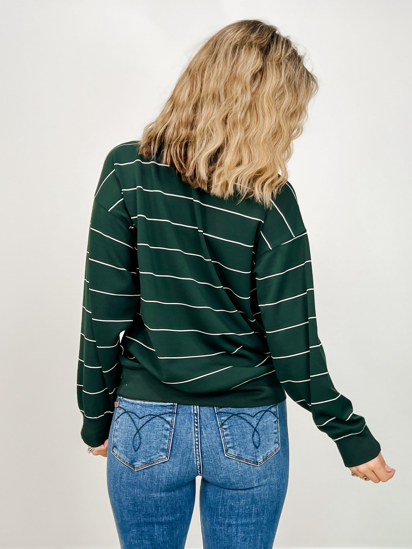 Modal Scuba Stripe Crew Neck Top - GRP B