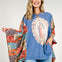 Virgin Mary Print Kantha Poncho Top