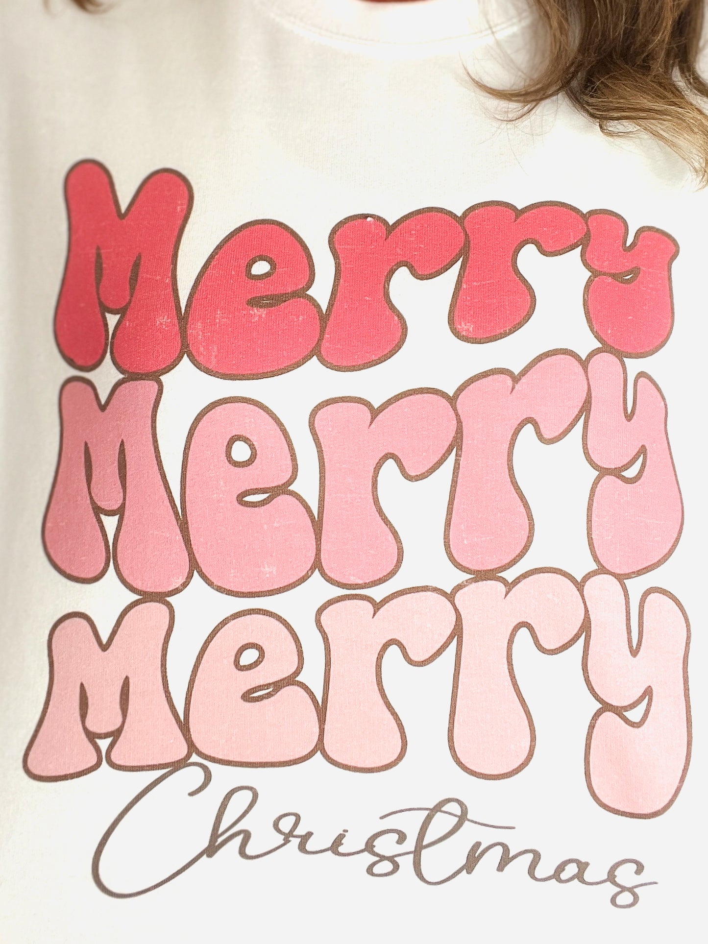 Merry Christmas Pink Retro