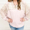 Washed Fabric Mixed Dolman Top