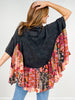 Rock And Roll Oversized Ruffled Poncho Top