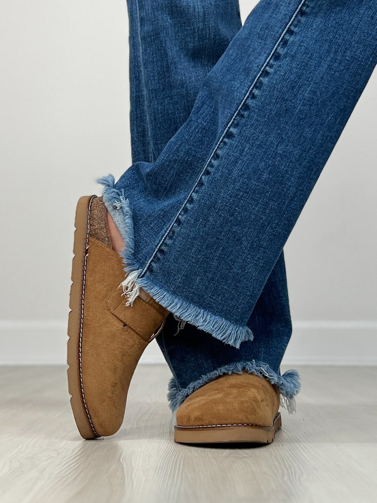 Corkys Day Dream Clogs in TOBACCO FAUX SUEDE