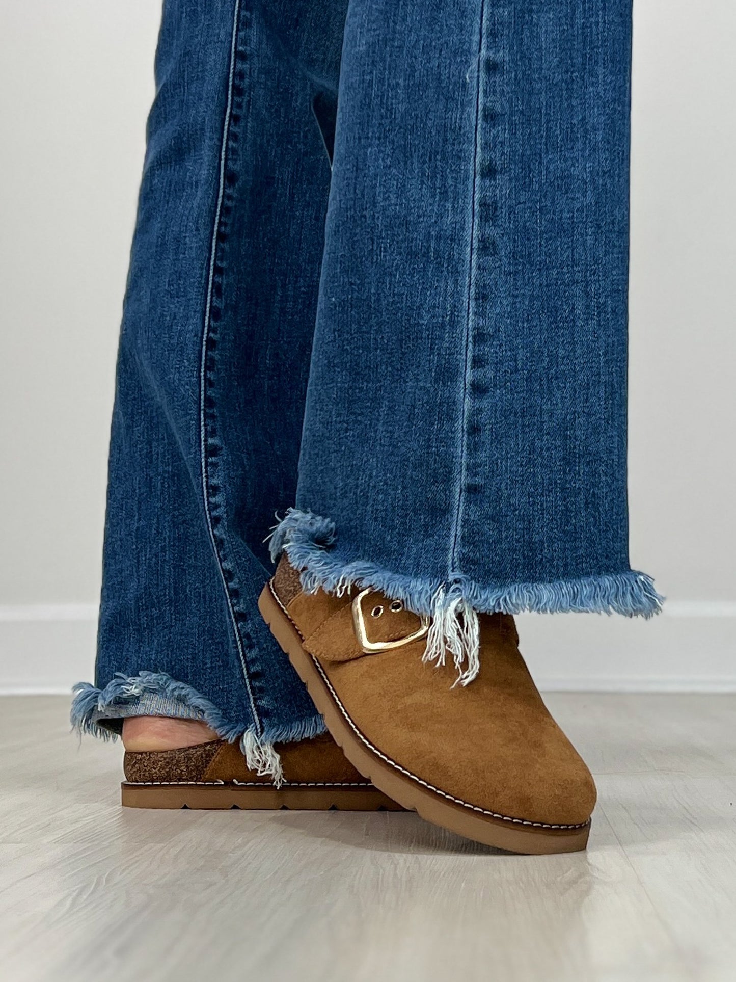 Corkys Day Dream Clogs in TOBACCO FAUX SUEDE