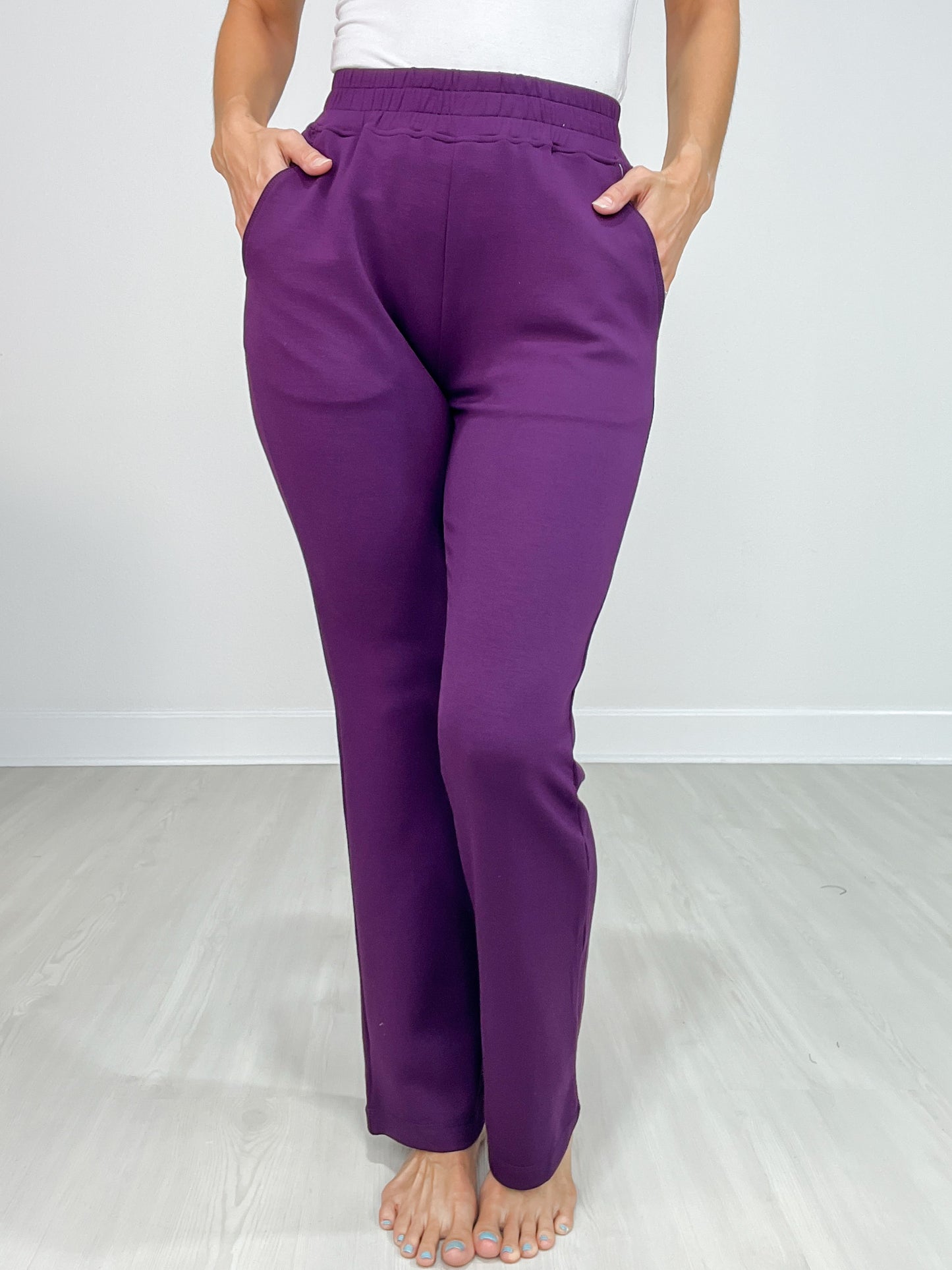 Modal Blend High-Waist Pants
