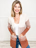 Ribbed Color Block Super Soft Yard Open Front Cardigan