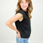 Cloudy Knit Round Neck Sleeveless Muscle Top