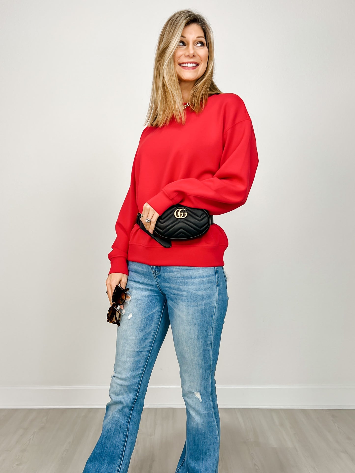 Modal Scuba Mock Neck Pullover Top