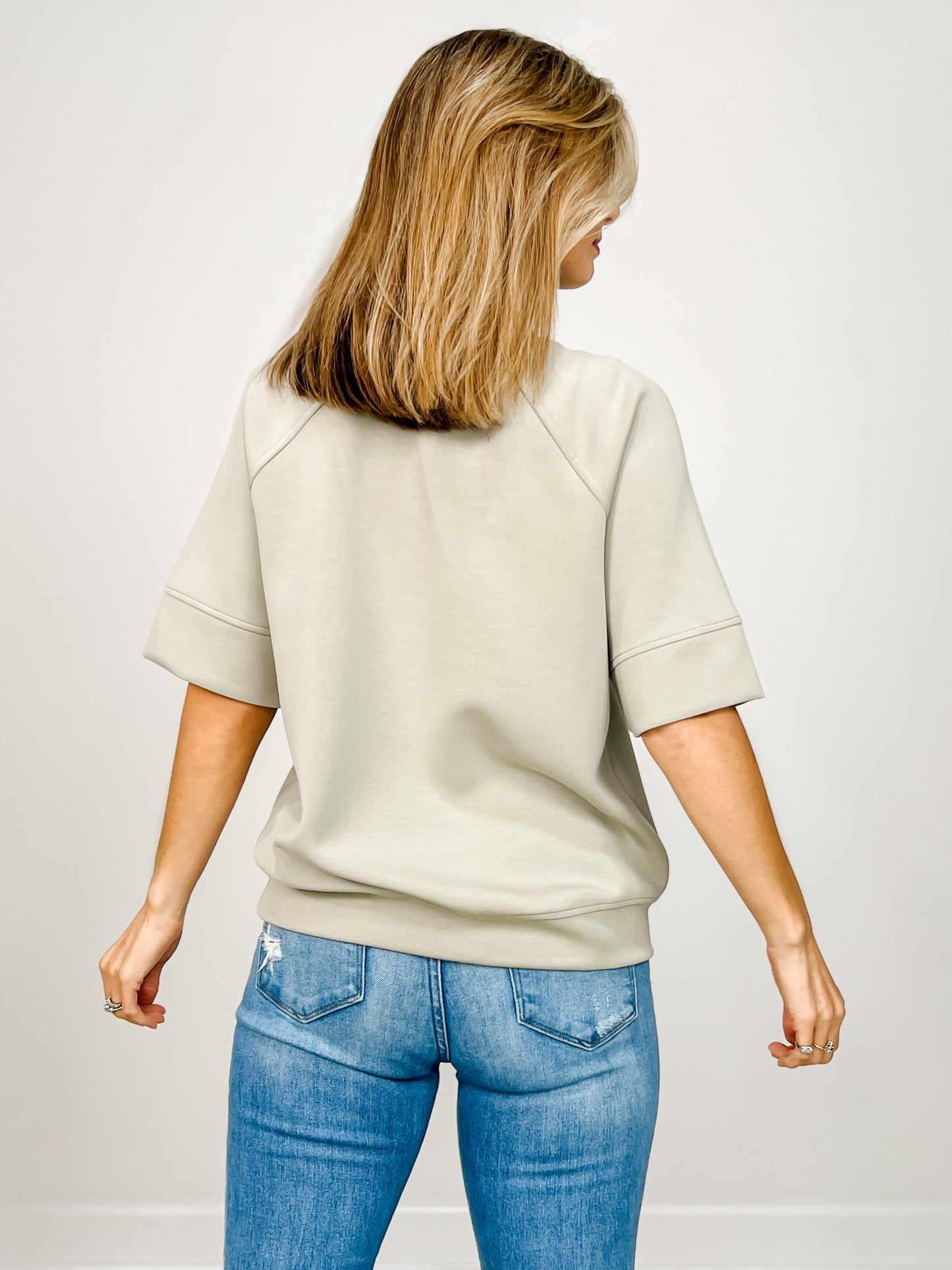 Modal Scuba Luxe Oversized Sleeve Top