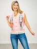 Pink Sequin Nutcracker Sweater Vest