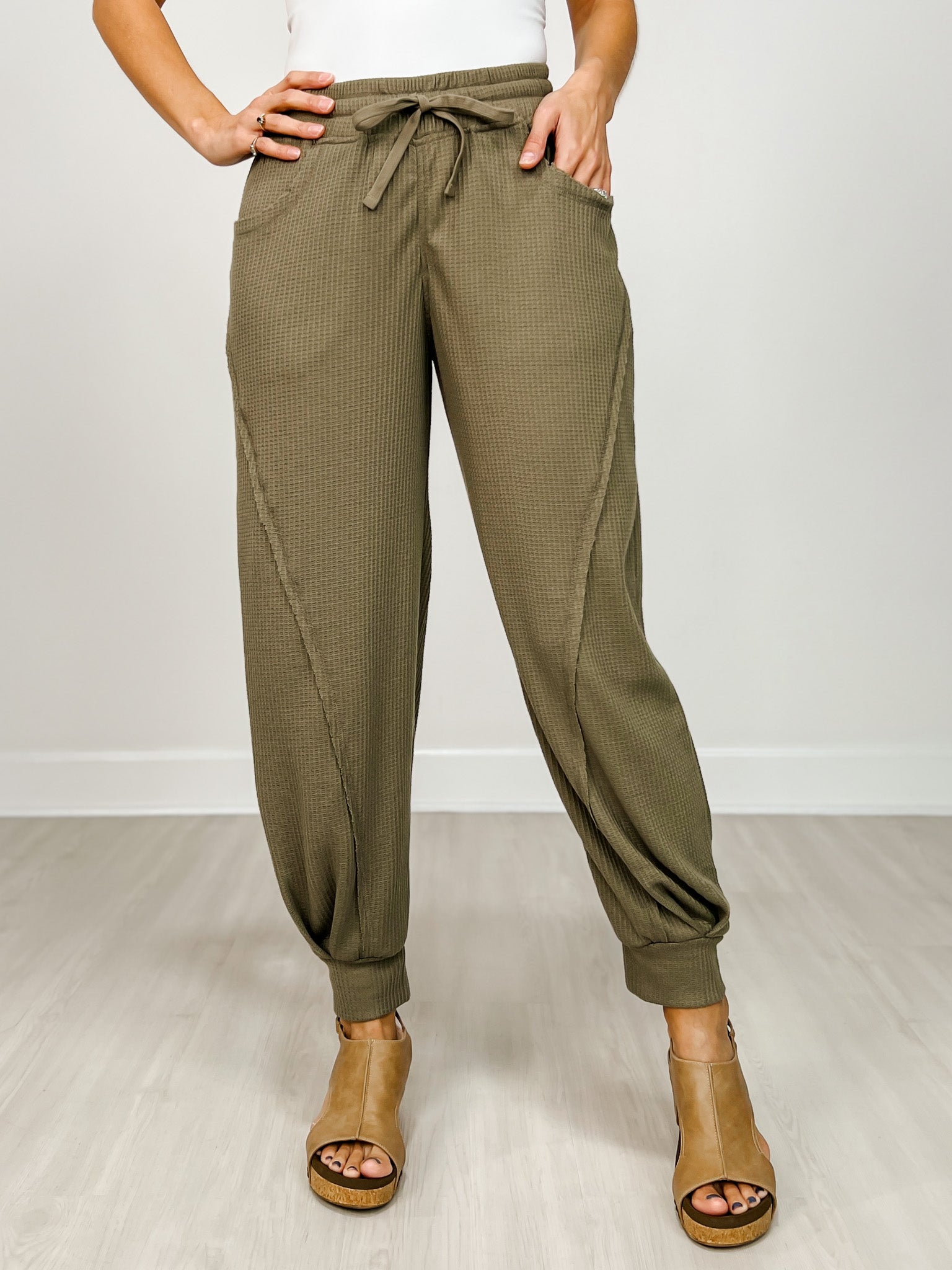 Waffle Cocoon Curve Jogger