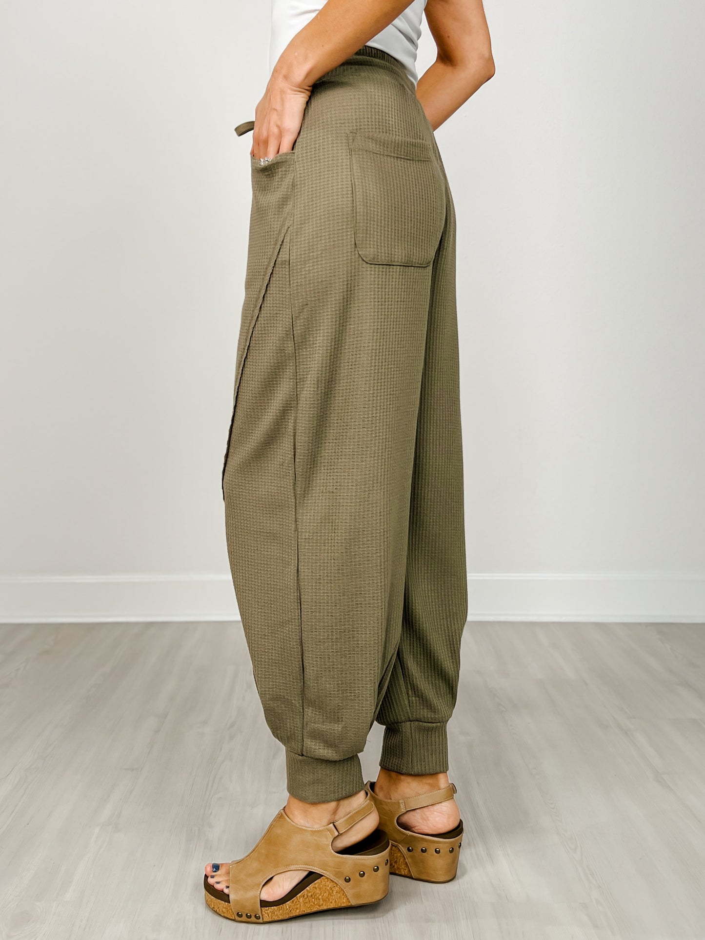 Waffle Cocoon Curve Jogger