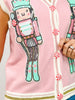 Pink Sequin Nutcracker Sweater Vest