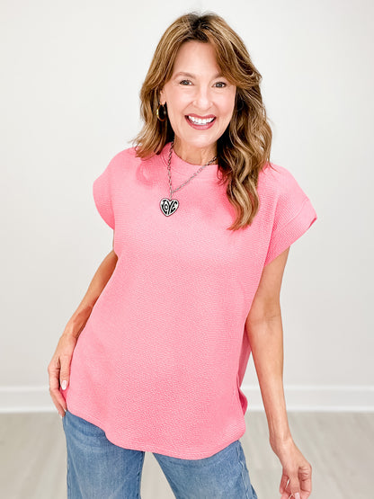 Round Neck Sleeveless Cloudy Knit Top - GROUP B