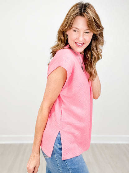 Round Neck Sleeveless Cloudy Knit Top - GROUP B