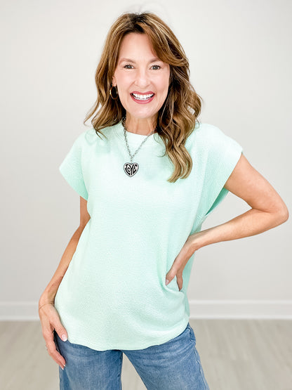 Round Neck Sleeveless Cloudy Knit Top - GROUP B
