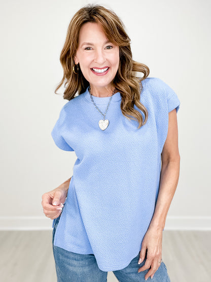 Round Neck Sleeveless Cloudy Knit Top - GROUP B