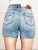Judy Blue Hi-Waist Raw Hem Denim Shorts