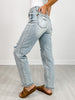 Judy Blue DRIFTER Mid-Rise Stitch Detail Single Cuff Boyfriend Jeans