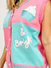 Glitter "Merry & Bright" Sweater Vest