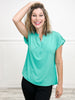Solid Color Lizzy Dolman Short Sleeve Top