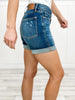 Judy Blue Hi-Waist Tummy Control Cuffed Denim Shorts