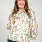 Floral Print Long Sleeve Top with Self Tie Neck
