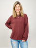 Pigment Washed Cotton Edge Long Sleeve Crew Top GRP A