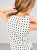 Bow Textured Woven Sleeveless Top With Bow Appliques