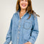Washed Denim Button Down Top