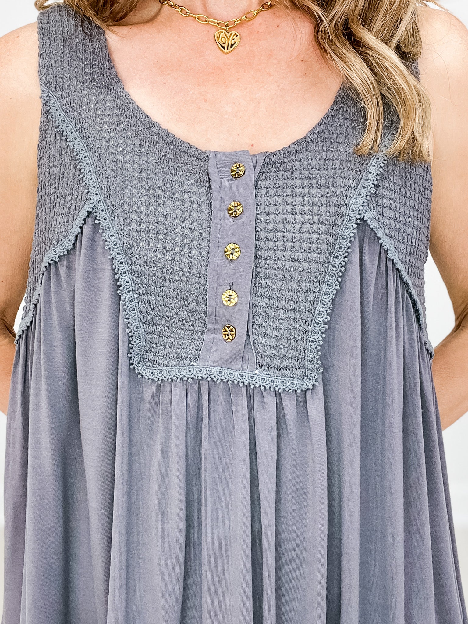 Scoop Neck Sleeveless Solid Jersey Knit Top