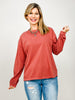 Pigment Washed Cotton Edge Long Sleeve Crew Top GRP B