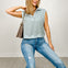 French Terry Boxy Fit Vest Knit Sleeveless Top