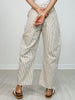 Mid Rise Barrel Pin Stripe Pants