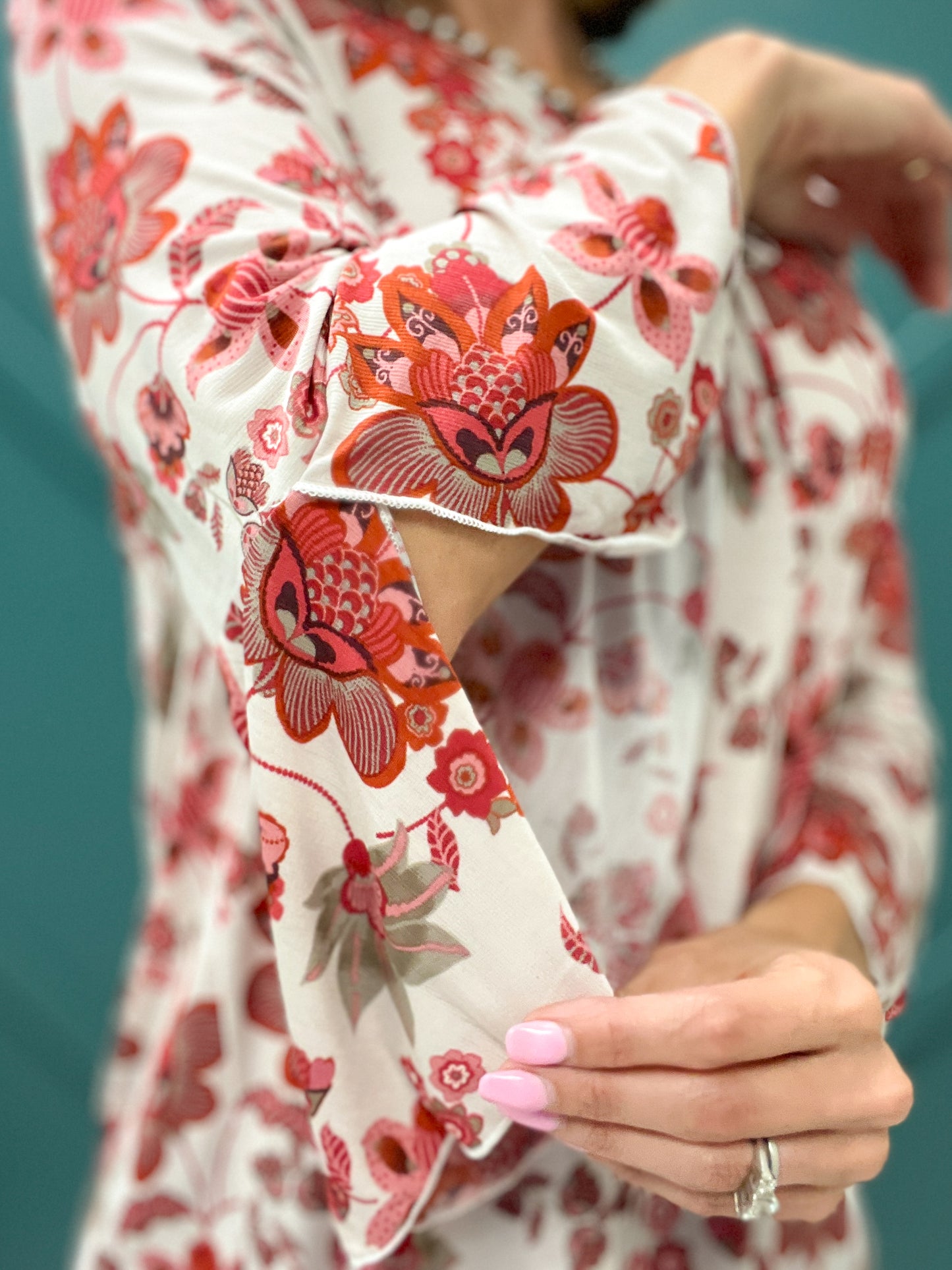 Stop and Smell The Flowers Flutter Sleeve Blouse