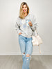Love Patch Heart Graphic Sweatshirt