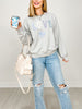 Love Patch Heart Graphic Sweatshirt