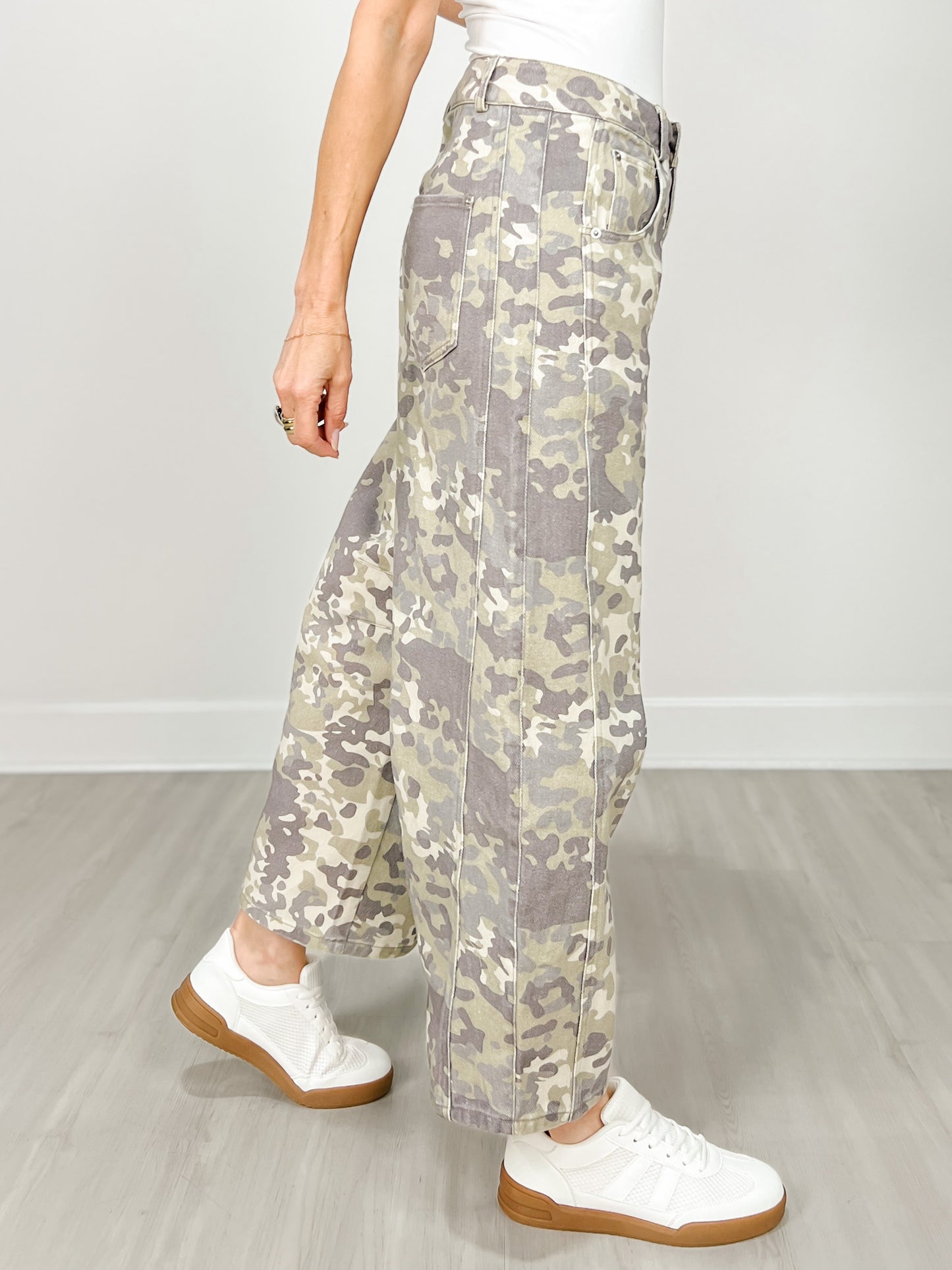 Soft Washed Sage Camo Barrel Pants