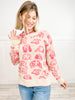 Long Sleeve Dog Print Knit Sweater