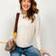 Hacci Slub Crew Neck L/s Top W/ Rib Detail