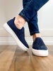 Corkys Swank Navy Rhinestone Sneaker Shoe