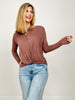 Hacci Slub Twist Front Long Sleeve Top
