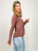 Hacci Slub Twist Front Long Sleeve Top