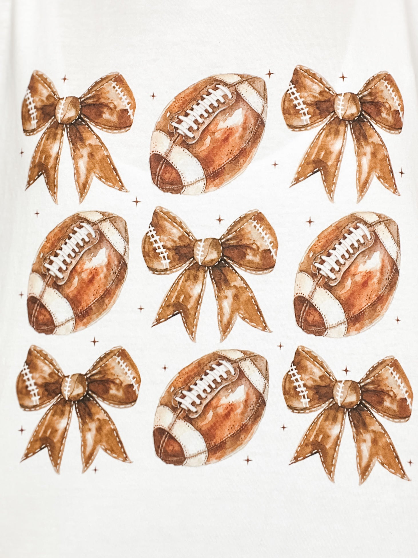 Bows and Footballs Graphic Tee