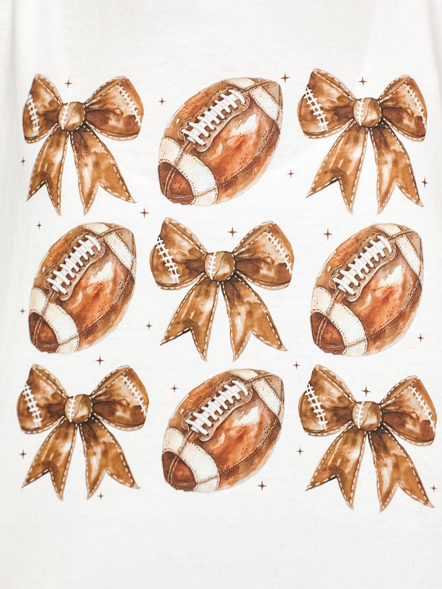 Bows and Footballs Graphic Tee