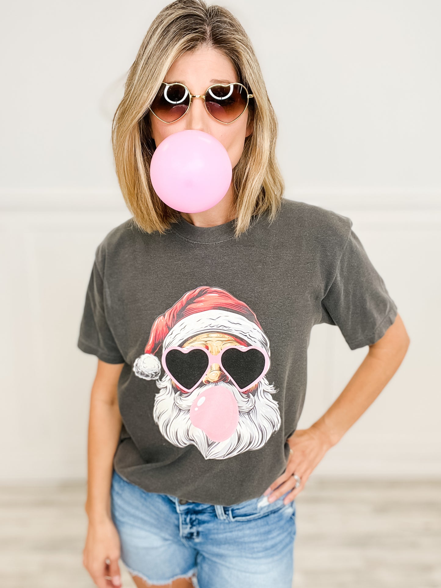 Bubblegum Santa Graphic Tee